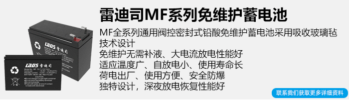 雷迪司UPS不间断电源蓄电池简介